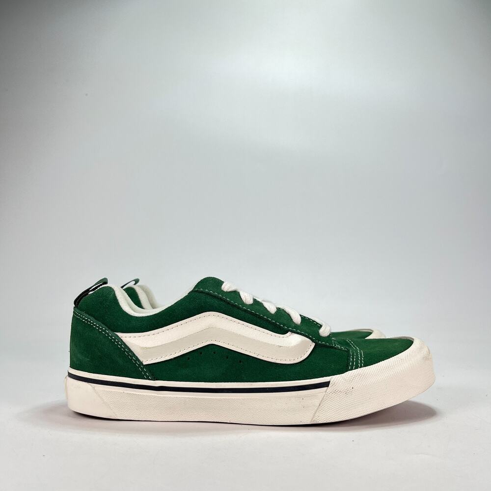 Vans Knu Skool Green White Low Top Lace Sneakers Skate Shoes 751505 Youth Size 7